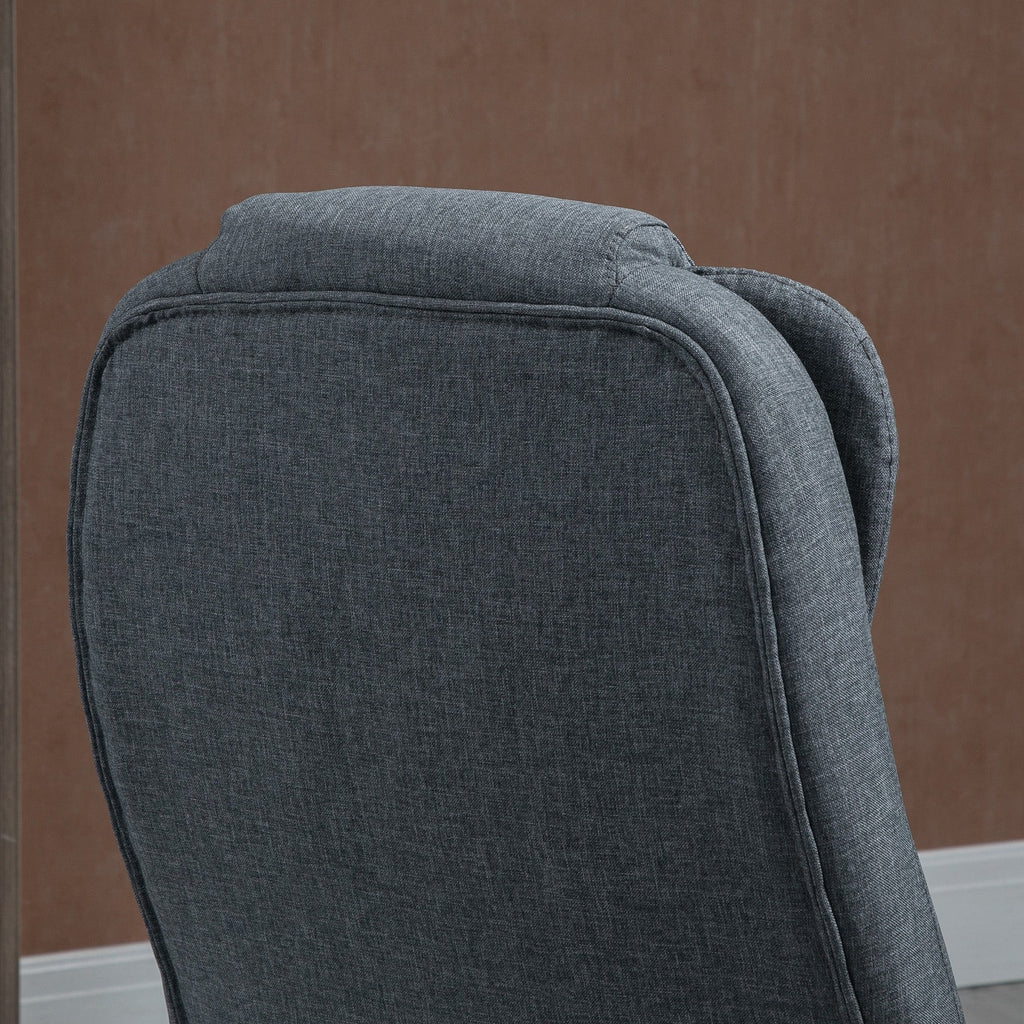 Easycomfort Sedia da Ufficio Ergonomica Reclinabile, Altezza Regolabile e Dondolamento, Poltrona Girevole with Ruote, 65x72x110-120cm, Grigio