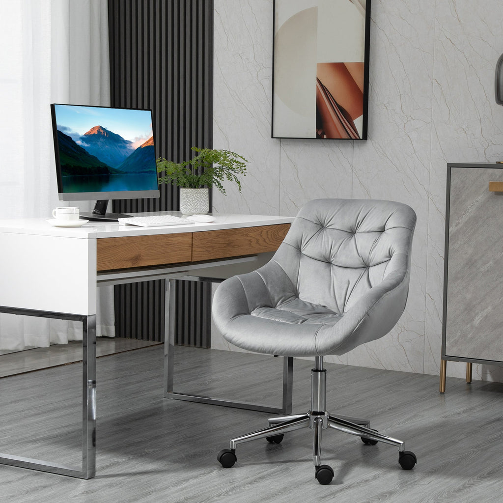 EasyComfort ergonomische draaibare bureaustoel 59x58x80-90 cm grijs
