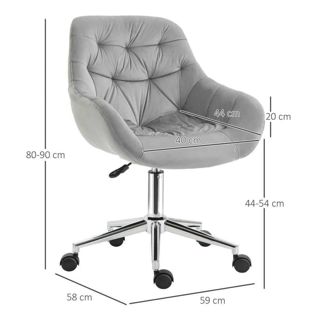 EasyComfort ergonomische draaibare bureaustoel 59x58x80-90 cm grijs