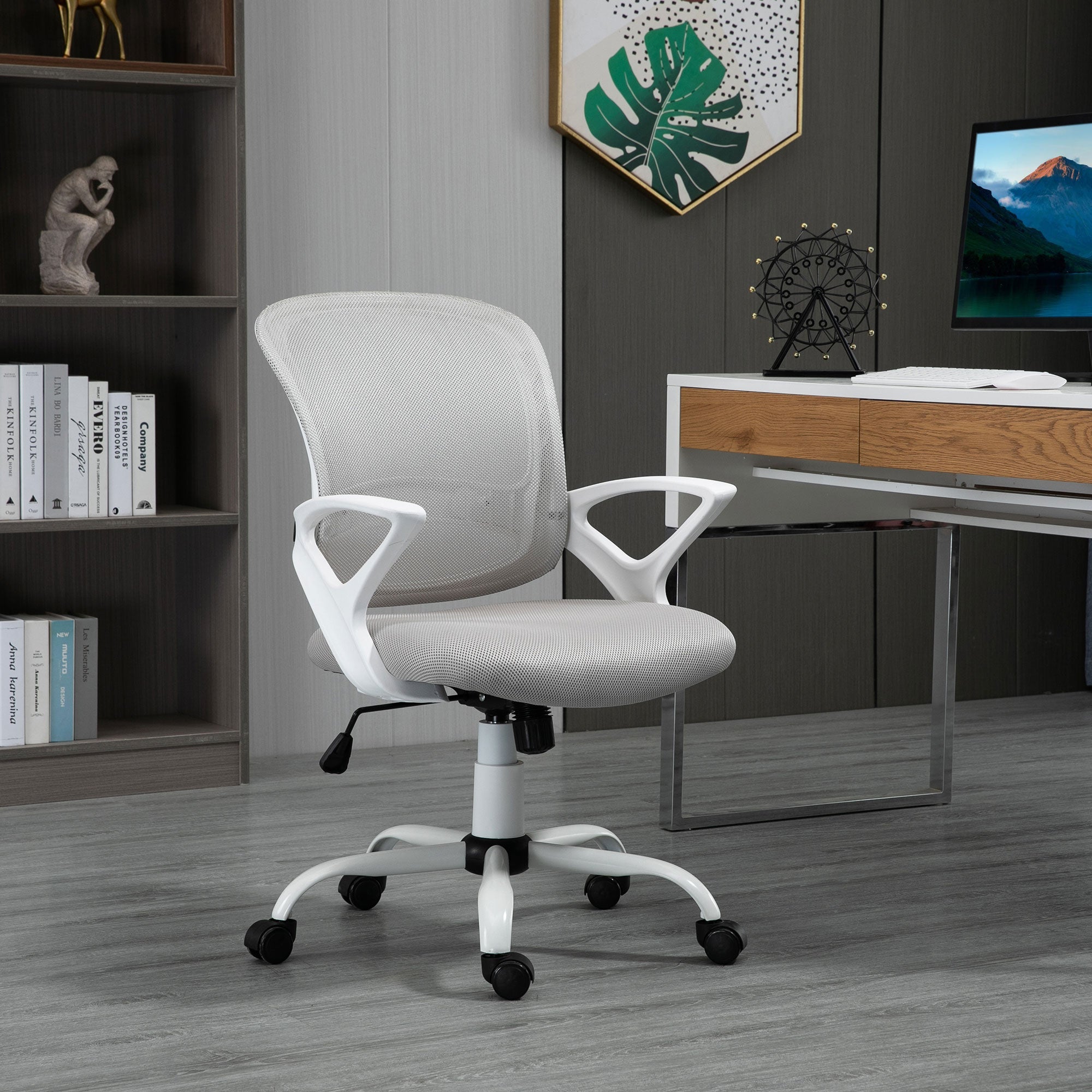 EasyComfort ergonomische bureaustoel grijs met gaslift
