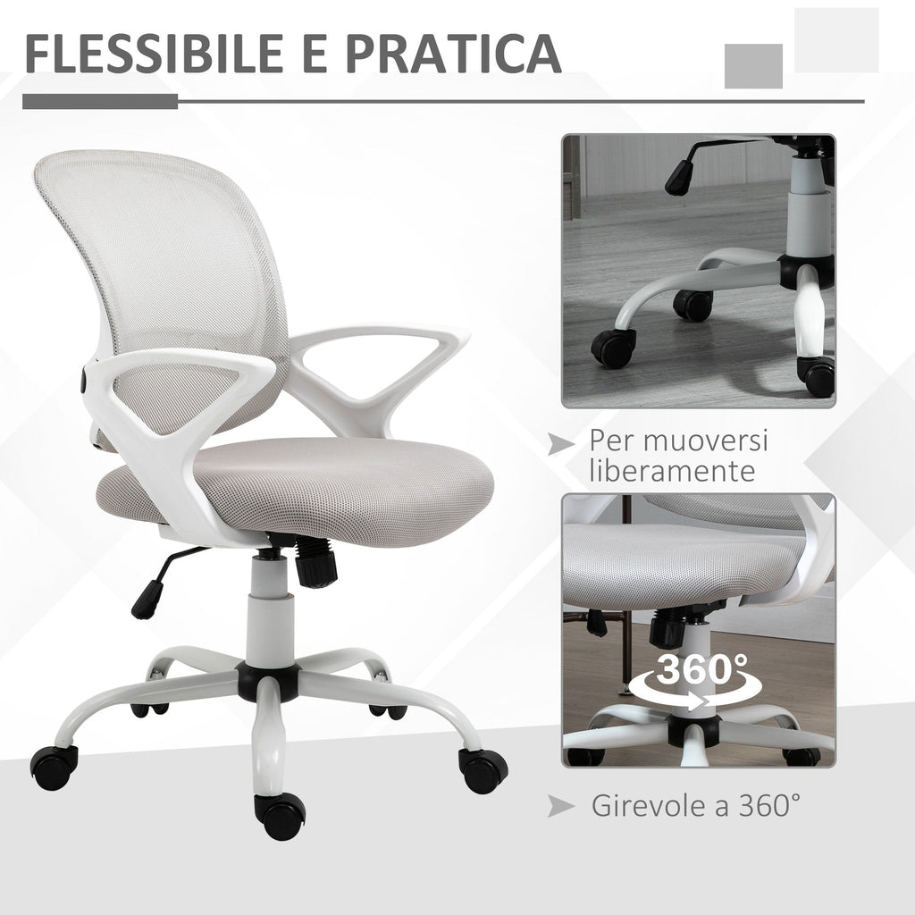 EasyComfort ergonomische bureaustoel grijs met gaslift