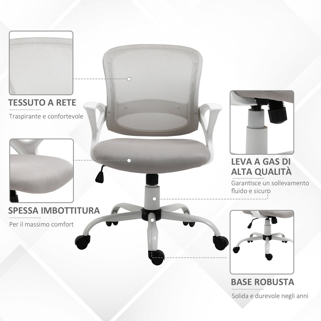 EasyComfort ergonomische bureaustoel grijs met gaslift