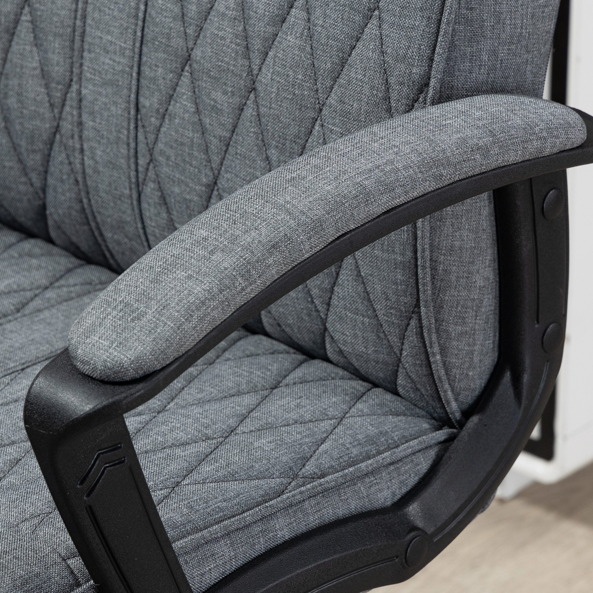 Easycomfort Sedia da Ufficio Girevole with Funzione Dondolo e Altezza Regolabile, 65x72x102-112.5cm, Grigio