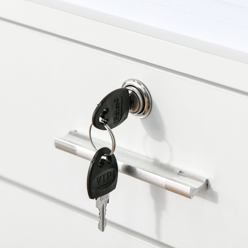 EasyComfort kantoorladekast op wielen met 2 lades – wit
