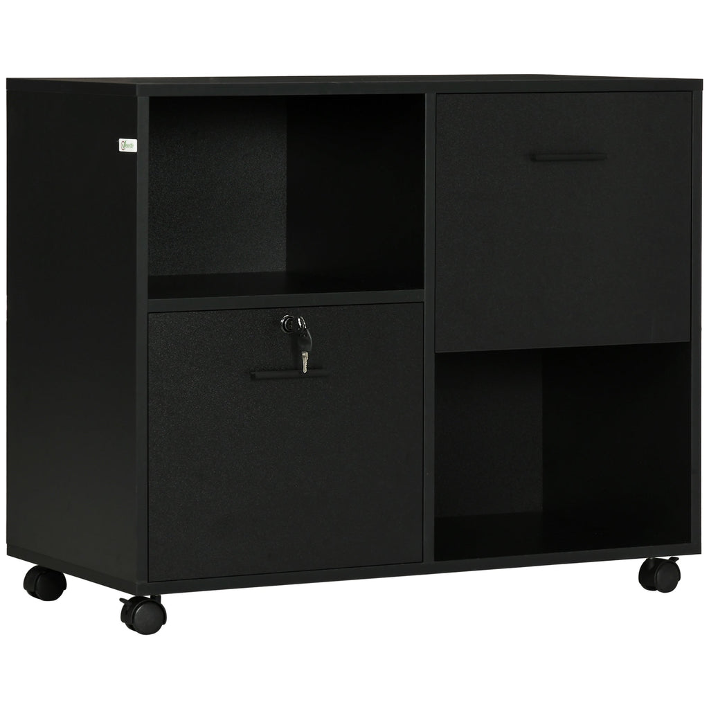 EasyComfort kantoorkast 2 laden 80x40x66 cm zwart