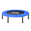 Easycomfort Trampolino Elastico per Allenamento with 30 Molle, in Acciaio, Plastica e PP, Ø91x22.5 cm, black e Blu