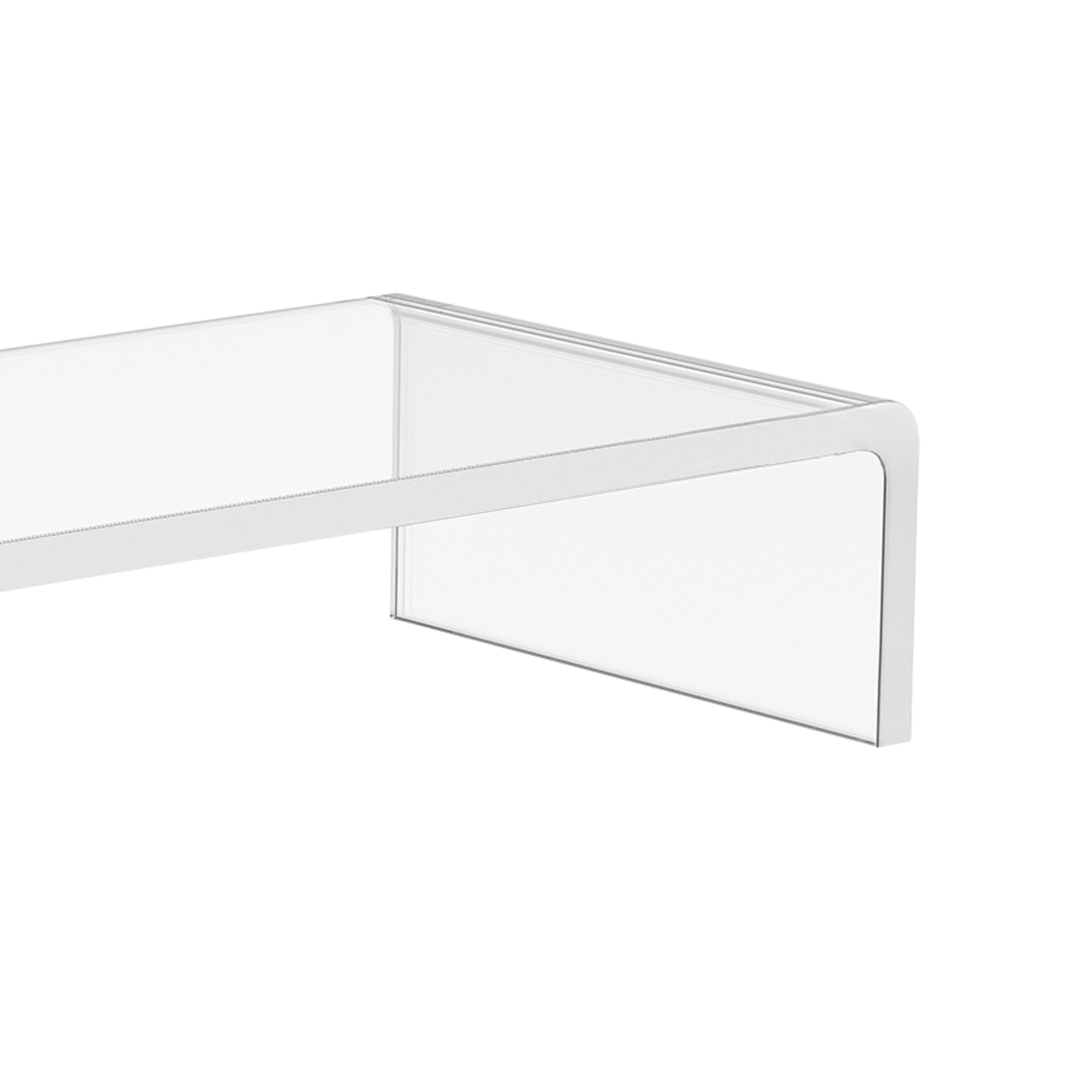 Easycomfort Supporto per Monitor in Acrilico, 53 x 19 x 9 cm, Trasparente