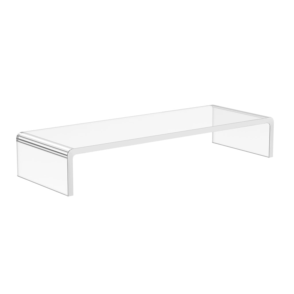 Easycomfort Supporto per Monitor in Acrilico, 53 x 19 x 9 cm, Trasparente