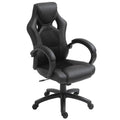 Easycomfort Sedia da Gaming ad Altezza Regolabile, Sedia da Ufficio with Funzione a Dondolo, Girevole e Reclinabile, 71x61x108-118 cm, Nera