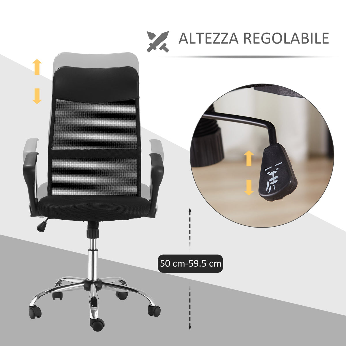 EasyComfort ergonomische bureaustoel zwart