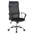 Easycomfort Sedia Ergonomica da Ufficio Girevole e Dondolo with Ruote, Altezza Regolabile e Schienale a Rete, 63x65x109-119cm black