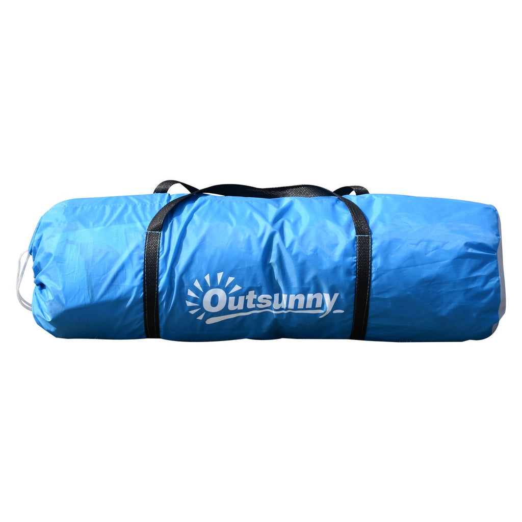 Easycomfort Tenda da Campeggio 4 Posti with 2 Zone Notte e Borsa da Trasporto, 430×240×170 cm, white e Azzurro