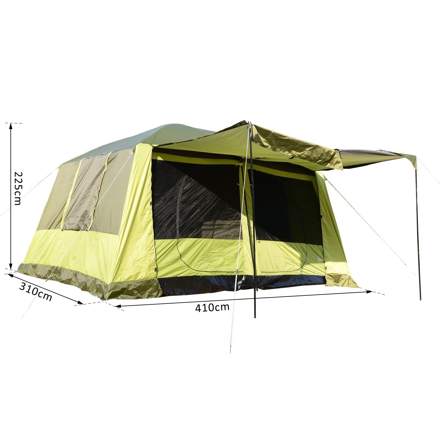 EasyComfort kampeertent met veranda 8 personen 410 × 310 × 225 cm