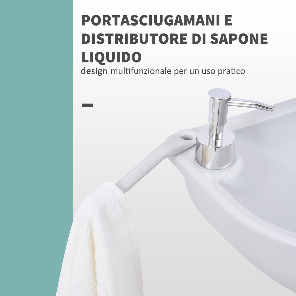 Easycomfort Lavabo Portatile da Campeggio with 2 Ruote, Serbatoio Acqua 17L e Serbatoio Sapone 2.5L, 51x33.5x103cm