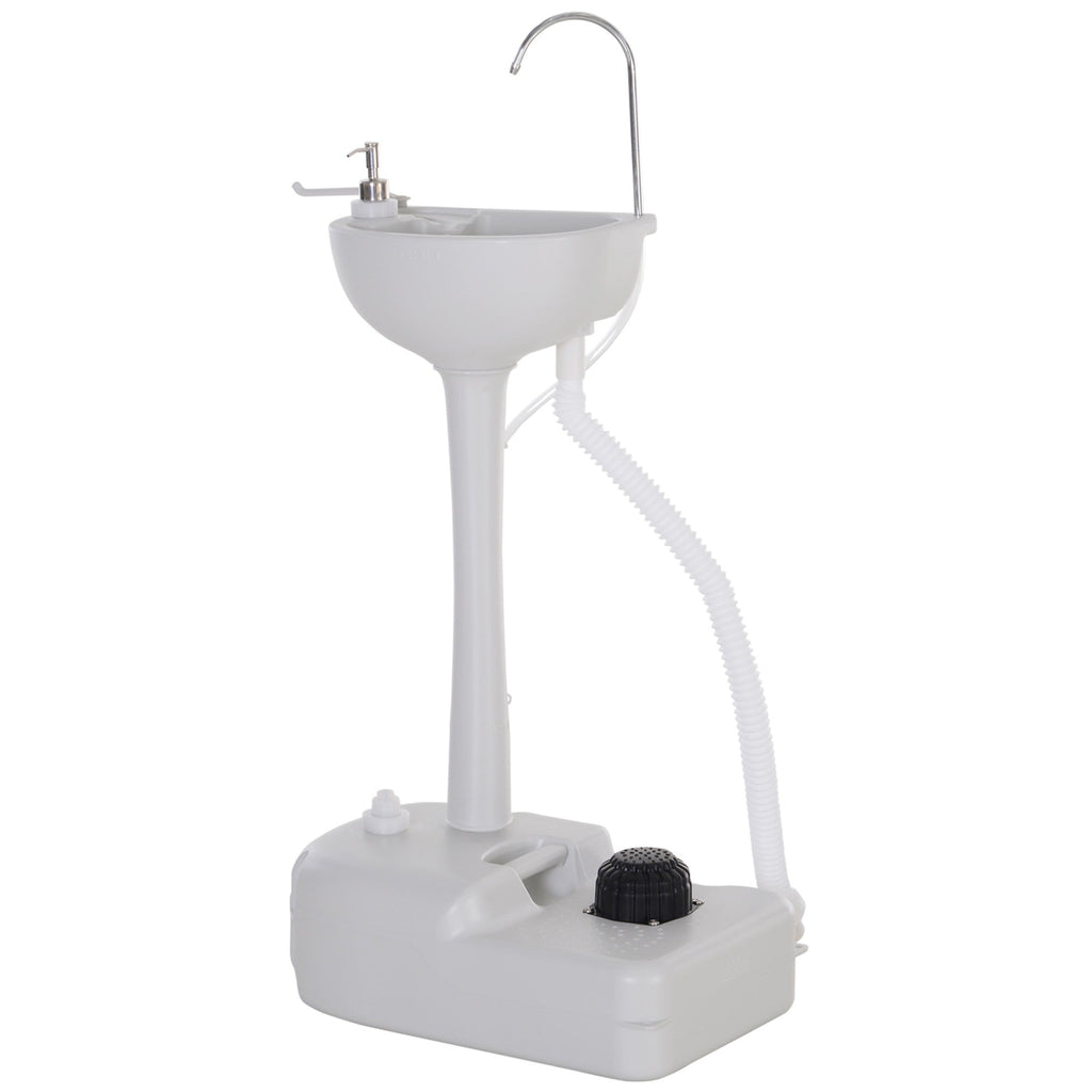 Easycomfort Lavabo Portatile da Campeggio with 2 Ruote, Serbatoio Acqua 17L e Serbatoio Sapone 2.5L, 51x33.5x103cm