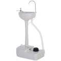 Easycomfort Lavabo Portatile da Campeggio with 2 Ruote, Serbatoio Acqua 17L e Serbatoio Sapone 2.5L, 51x33.5x103cm