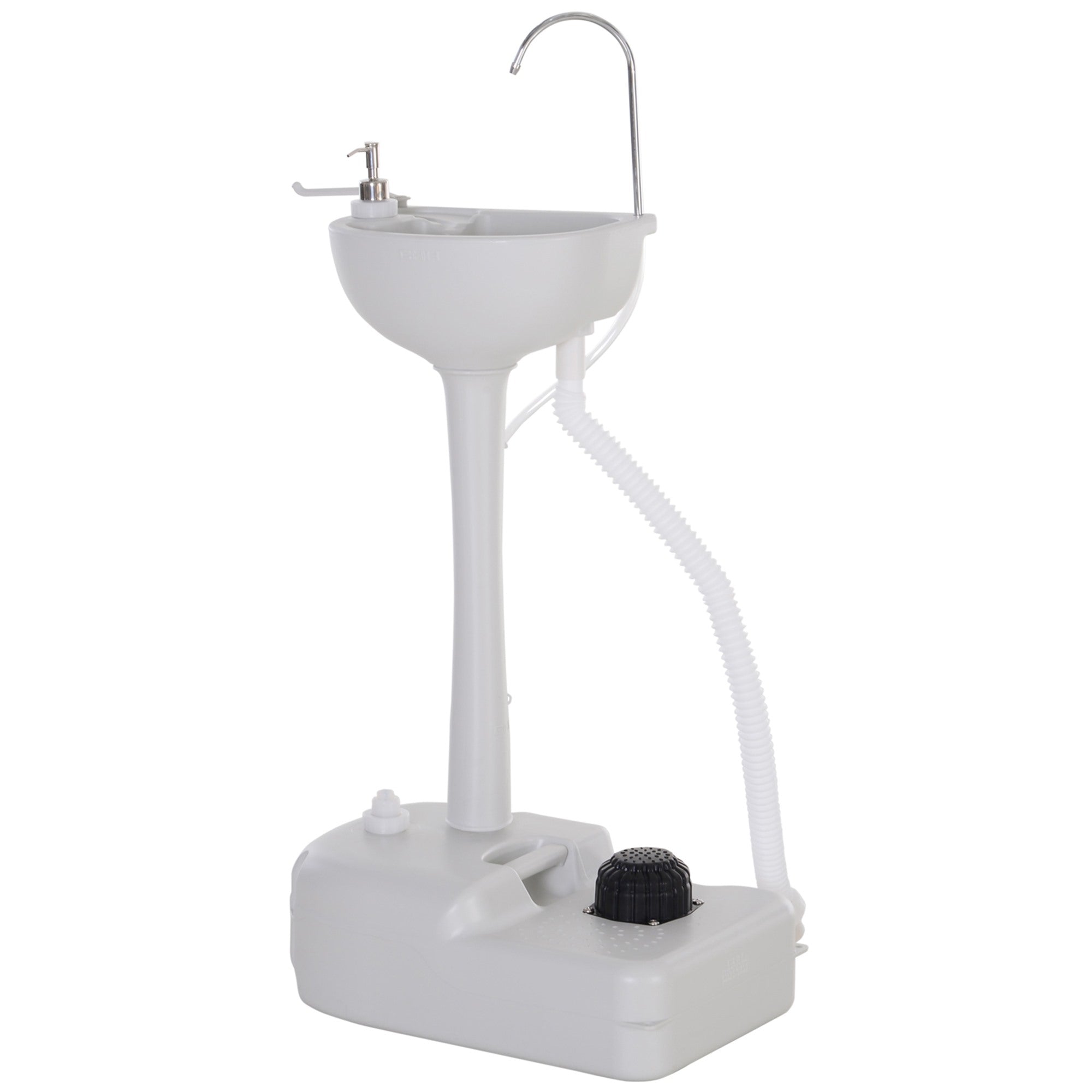 Easycomfort Lavabo Portatile da Campeggio with 2 Ruote, Serbatoio Acqua 17L e Serbatoio Sapone 2.5L, 51x33.5x103cm