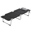 Easycomfort Letto da Campeggio, Brandina Pieghevole e Imbottita with Cuscino, black 183 x 66 x 33cm