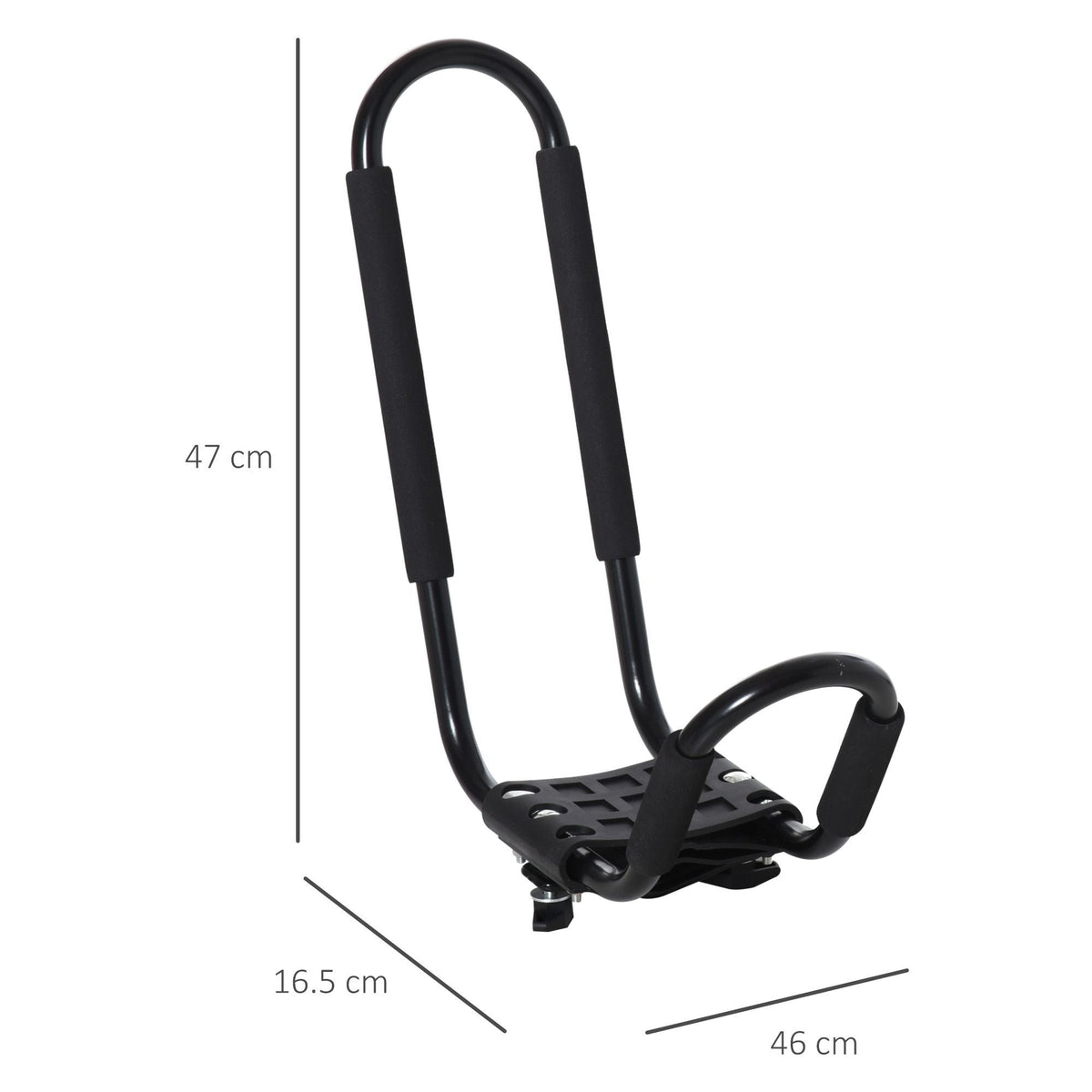 EasyComfort kajakdragers voor dakdrager - set van 2, 46x16.5x47 cm