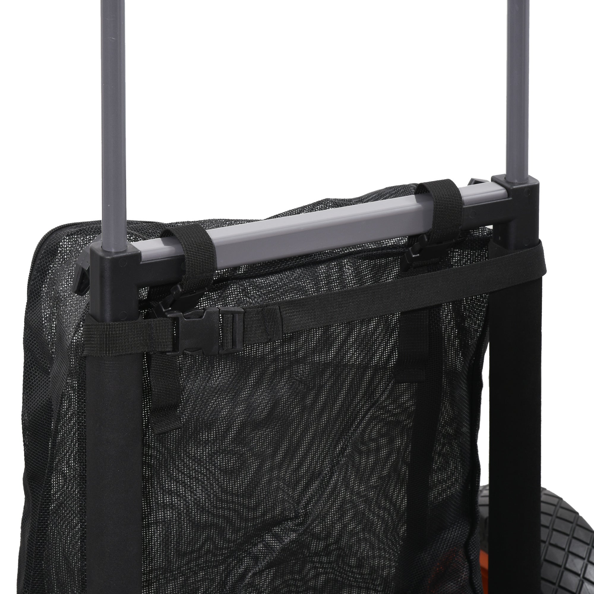 Easycomfort Carrello da Spiaggia Pieghevole with Tasca in Rete, Manico Telescopico e Cavalletto, 82x67x81 cm