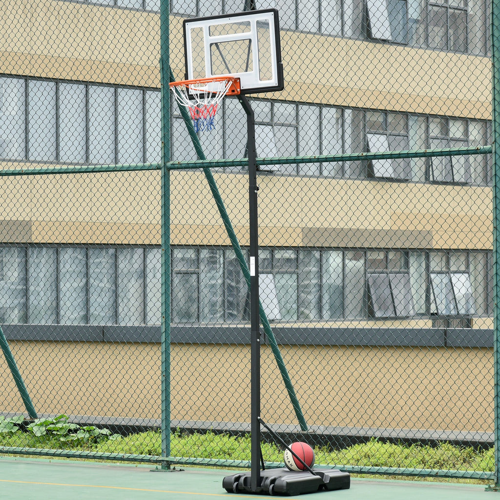 Easycomfort Canestro Basket per Adulti with Altezza Regolabile 302-352cm, Struttura in Acciaio, PE e PVC, black