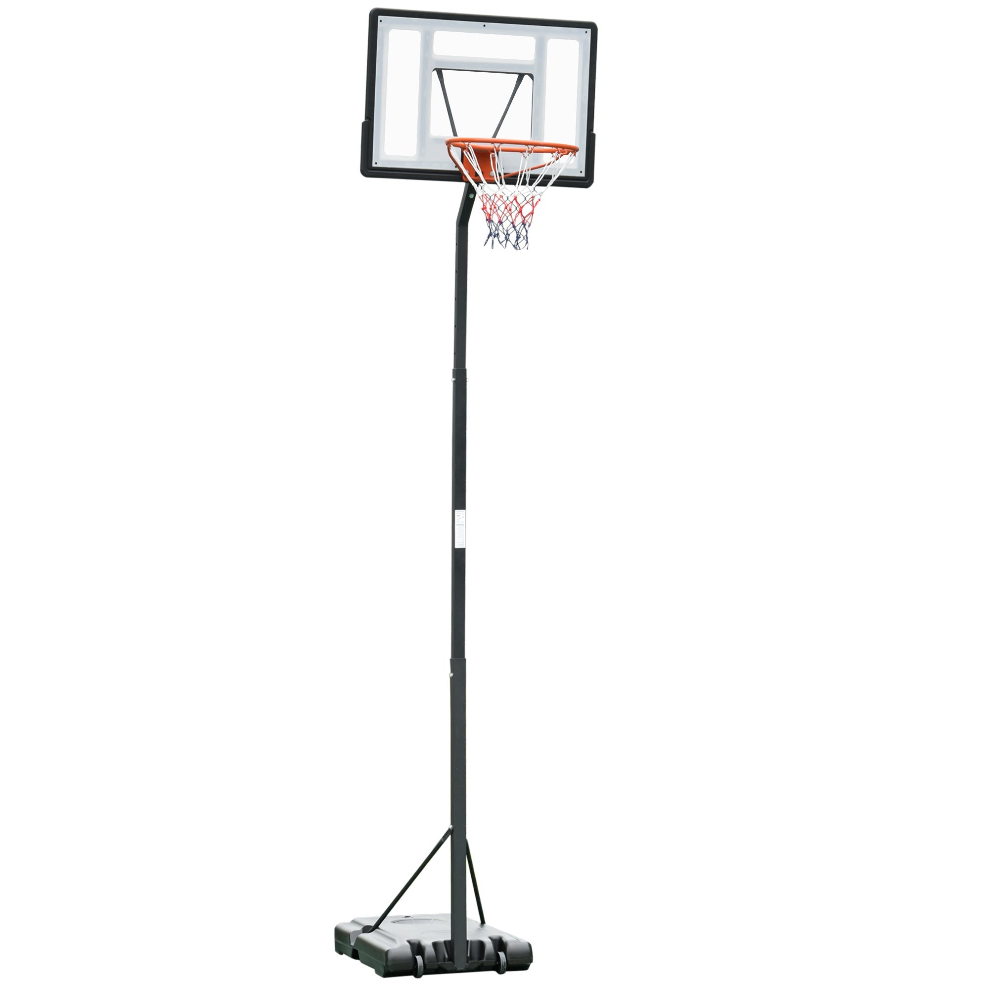 Easycomfort Canestro Basket per Adulti with Altezza Regolabile 302-352cm, Struttura in Acciaio, PE e PVC, black