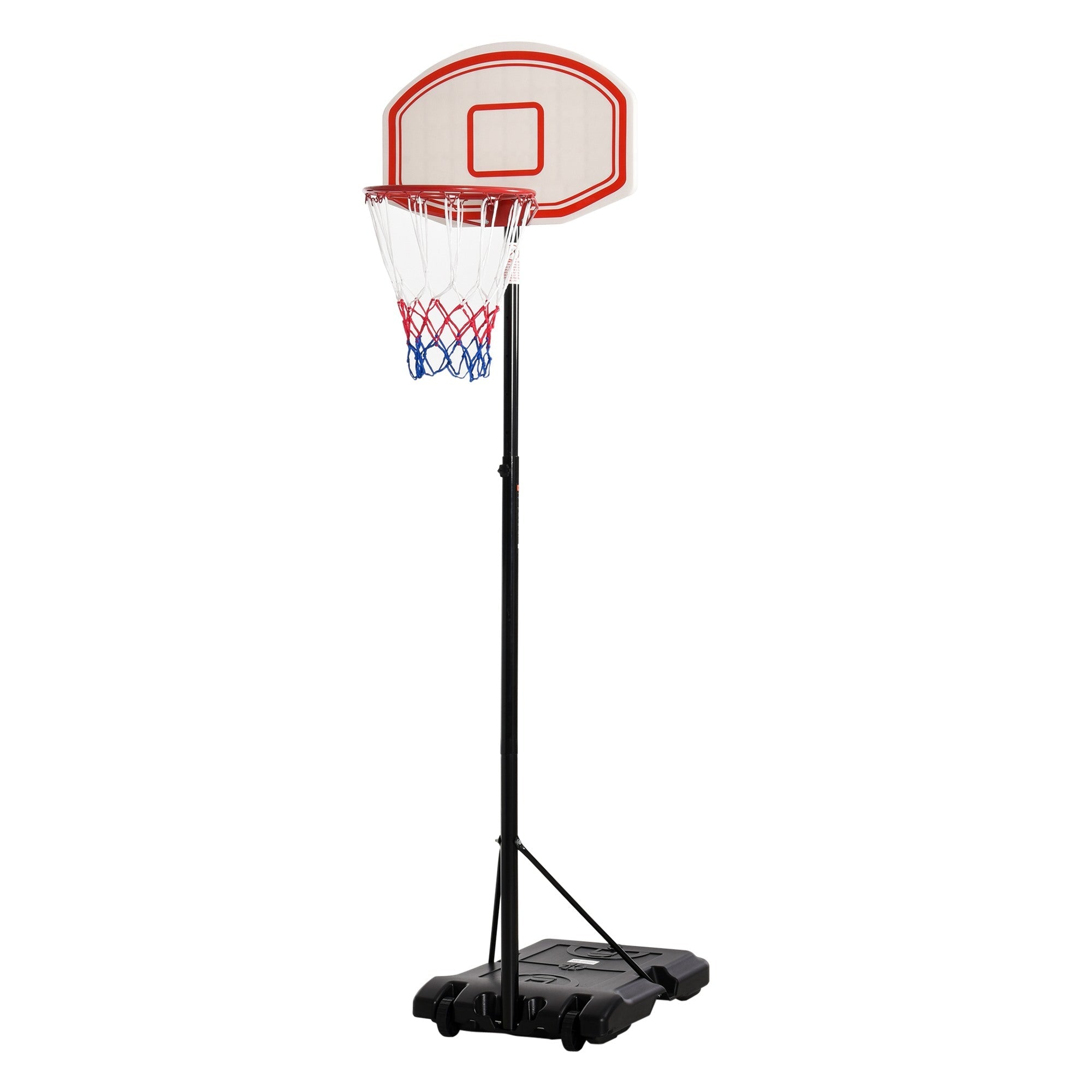 Easycomfort Canestro Basket Altezza Regolabile 5 Livelli 175-215cm, Struttura Metallo e Base Riempibile with Ruote, Tabellone PE