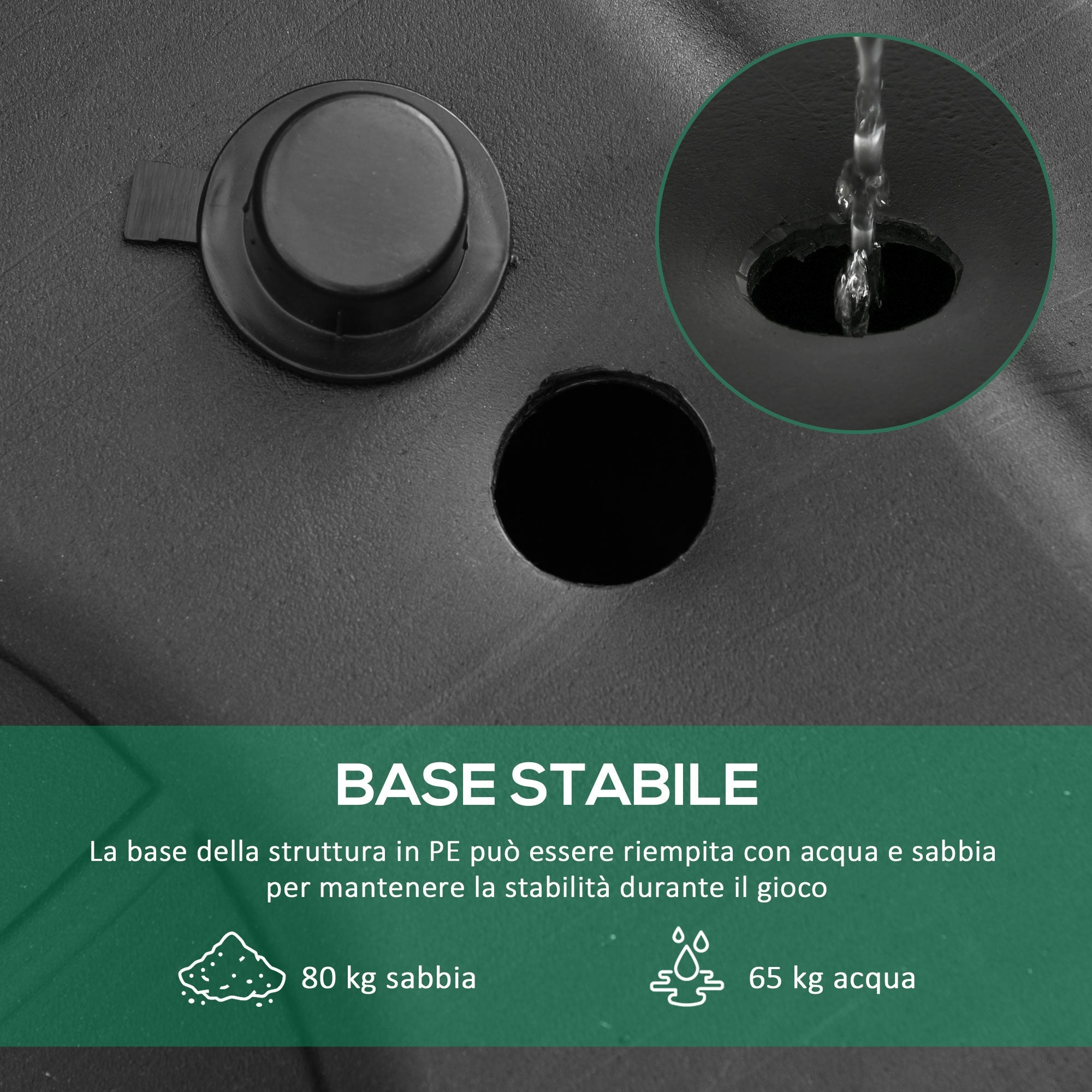 Easycomfort Canestro Basket Altezza Regolabile 160-305cm, Base with Ruote e Struttura in Acciaio, Tabellone in PVC Trasparente
