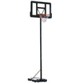 Easycomfort Canestro Basket Altezza Regolabile 160-305cm, Base with Ruote e Struttura in Acciaio, Tabellone in PVC Trasparente