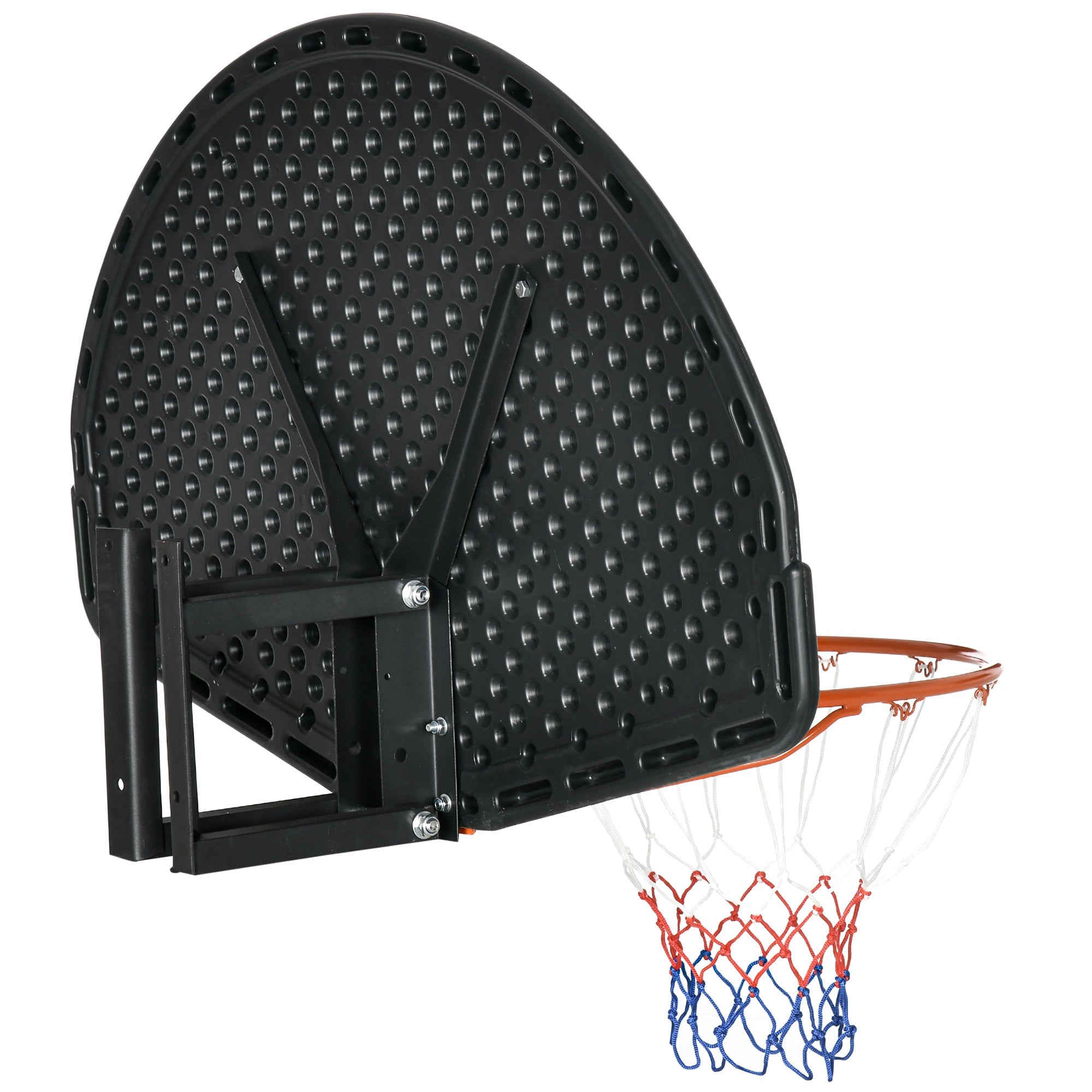 Easycomfort Canestro Basket per Bambini e Adulti da Indoor e Outdoor in Acciaio e PE, 110x90x70 cm, black e Giallo
