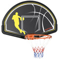 Easycomfort Canestro Basket per Bambini e Adulti da Indoor e Outdoor in Acciaio e PE, 110x90x70 cm, black e Giallo