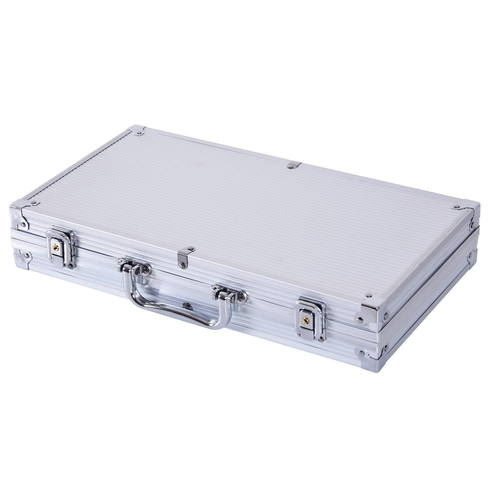 EASYCOMFORT Professional Aluminum Poker Case, Poker Set with 300 Chips and 2 Decks for Texas hold'em and Blackjack