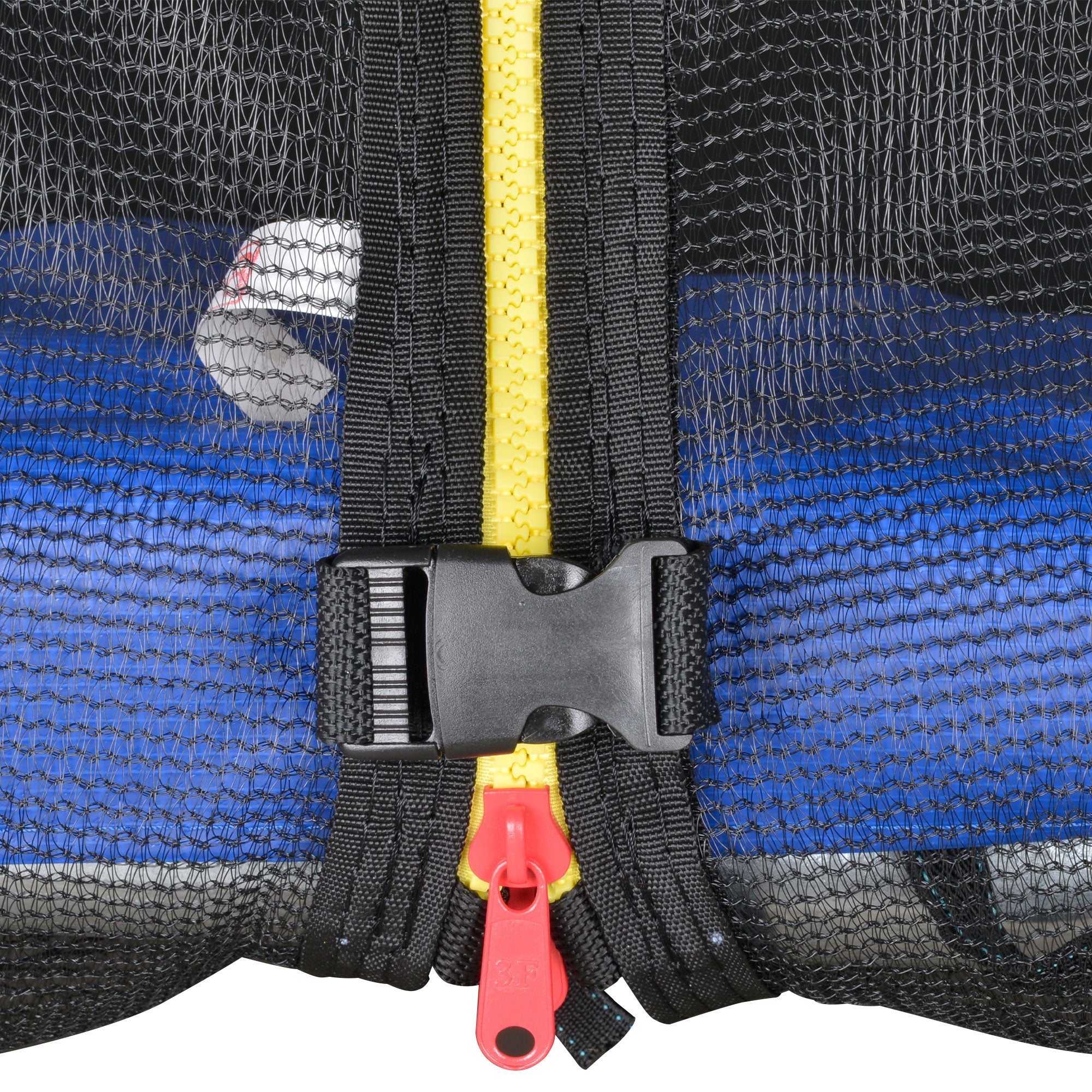 Easycomfort Tappeto Elastico per Bambini e Adulti with Rete e Bordo Imbottito, Giochi da Giardino e Casa ?244x240cm Blu e black