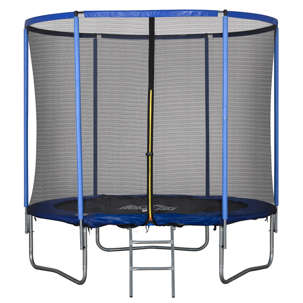 Easycomfort Tappeto Elastico per Bambini e Adulti with Rete e Bordo Imbottito, Giochi da Giardino e Casa ?244x240cm Blu e black