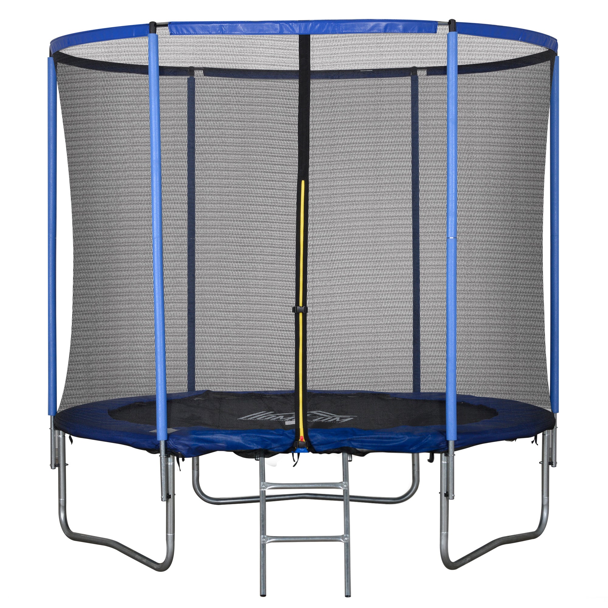 Easycomfort Tappeto Elastico per Bambini e Adulti with Rete e Bordo Imbottito, Giochi da Giardino e Casa ?244x240cm Blu e black