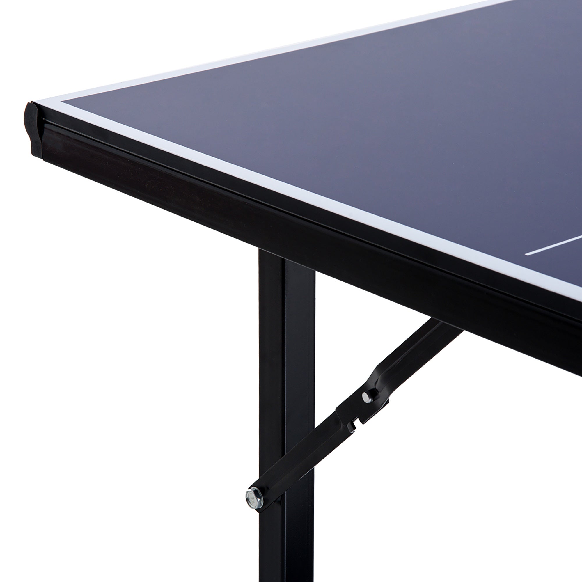 Easycomfort Tavolo da Ping Pong Pieghevole e Salvaspazio with Rete da Gioco per Interno, in Acciaio e MDF, 182x91x76cm, Blu