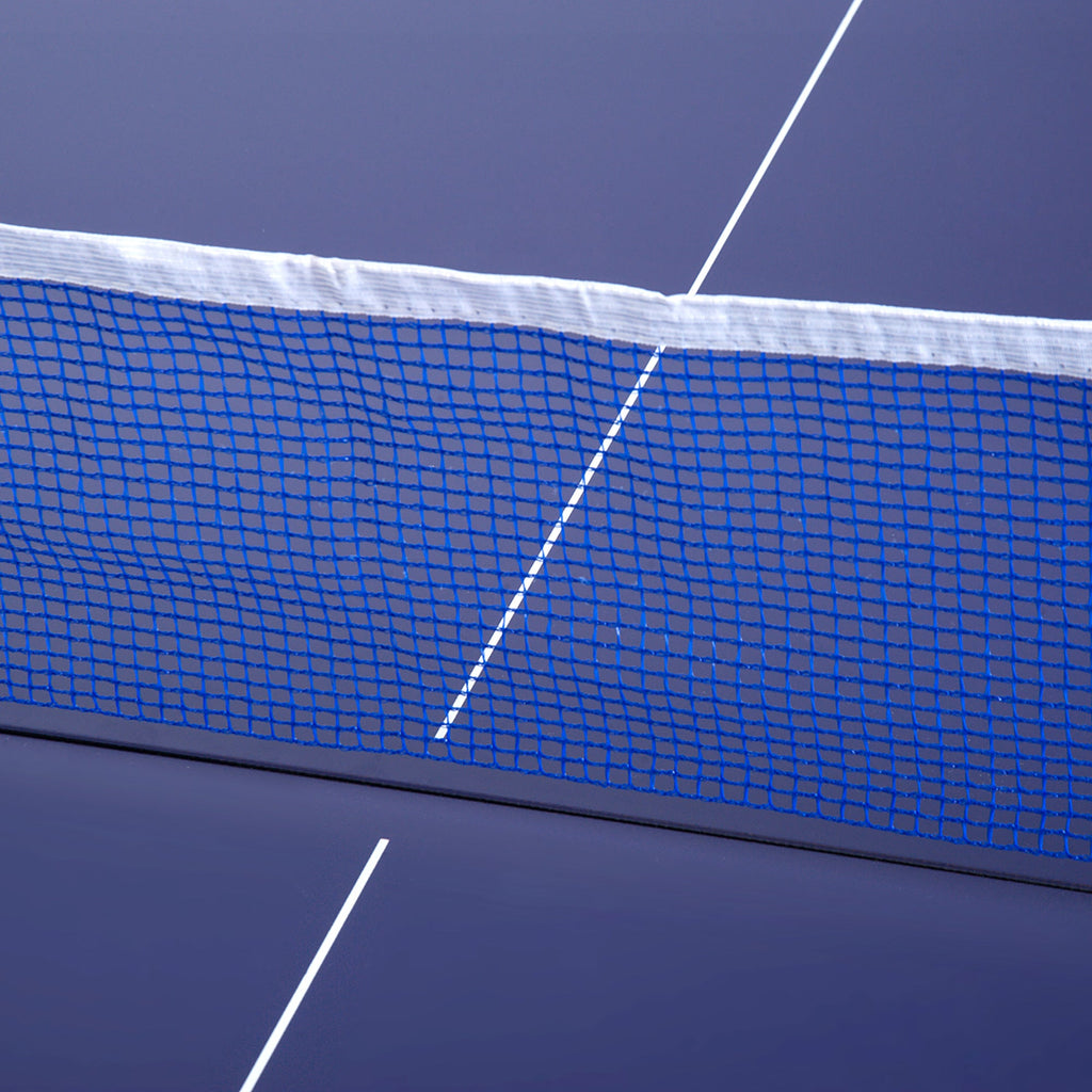Easycomfort Tavolo da Ping Pong Pieghevole e Salvaspazio with Rete da Gioco per Interno, in Acciaio e MDF, 182x91x76cm, Blu