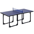 Easycomfort Tavolo da Ping Pong Pieghevole e Salvaspazio with Rete da Gioco per Interno, in Acciaio e MDF, 182x91x76cm, Blu