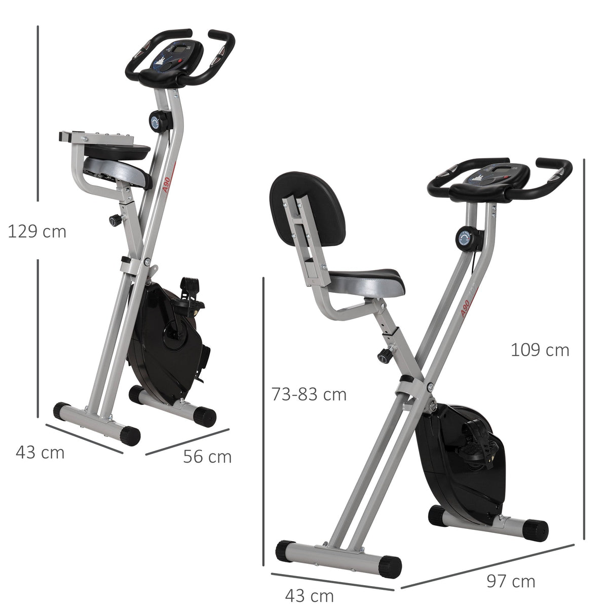 Soozier opvouwbare hometrainer – 8 weerstandsniveaus