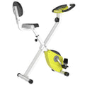 Easycomfort Cyclette Pieghevole da Fitness in Acciaio with Altezza Regolabile, Bici da spinning Resistenza Magnetica a 8 Livelli, Schermo LCD, Gialla, 43x97x109cm