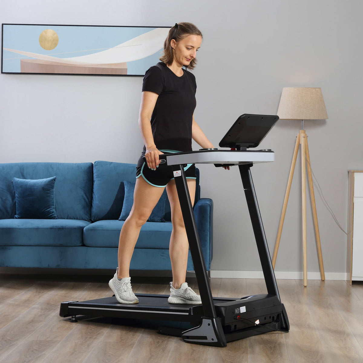 EasyComfort opvouwbare elektrische loopband 1–12 km/u - zwart