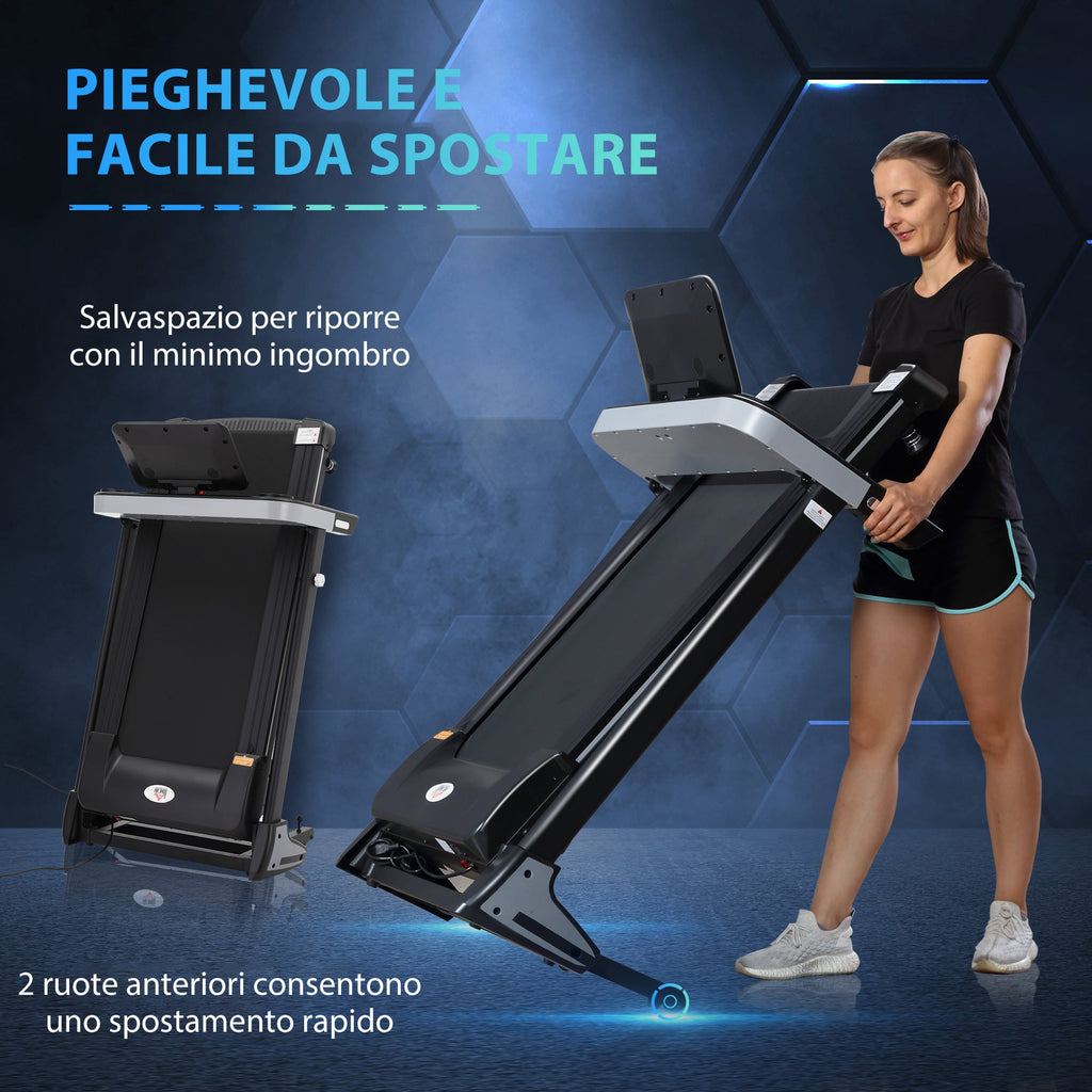 EasyComfort opvouwbare elektrische loopband 1–12 km/u - zwart