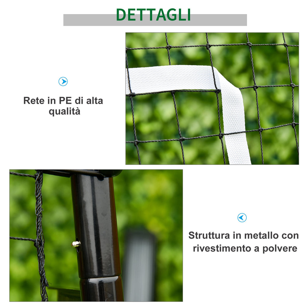 Easycomfort Rete da Calcio Rebounder Pieghevole with Bersaglio, Altezza e Angolazione Regolabili, Metallo e PE, 123x73x178.5cm, black