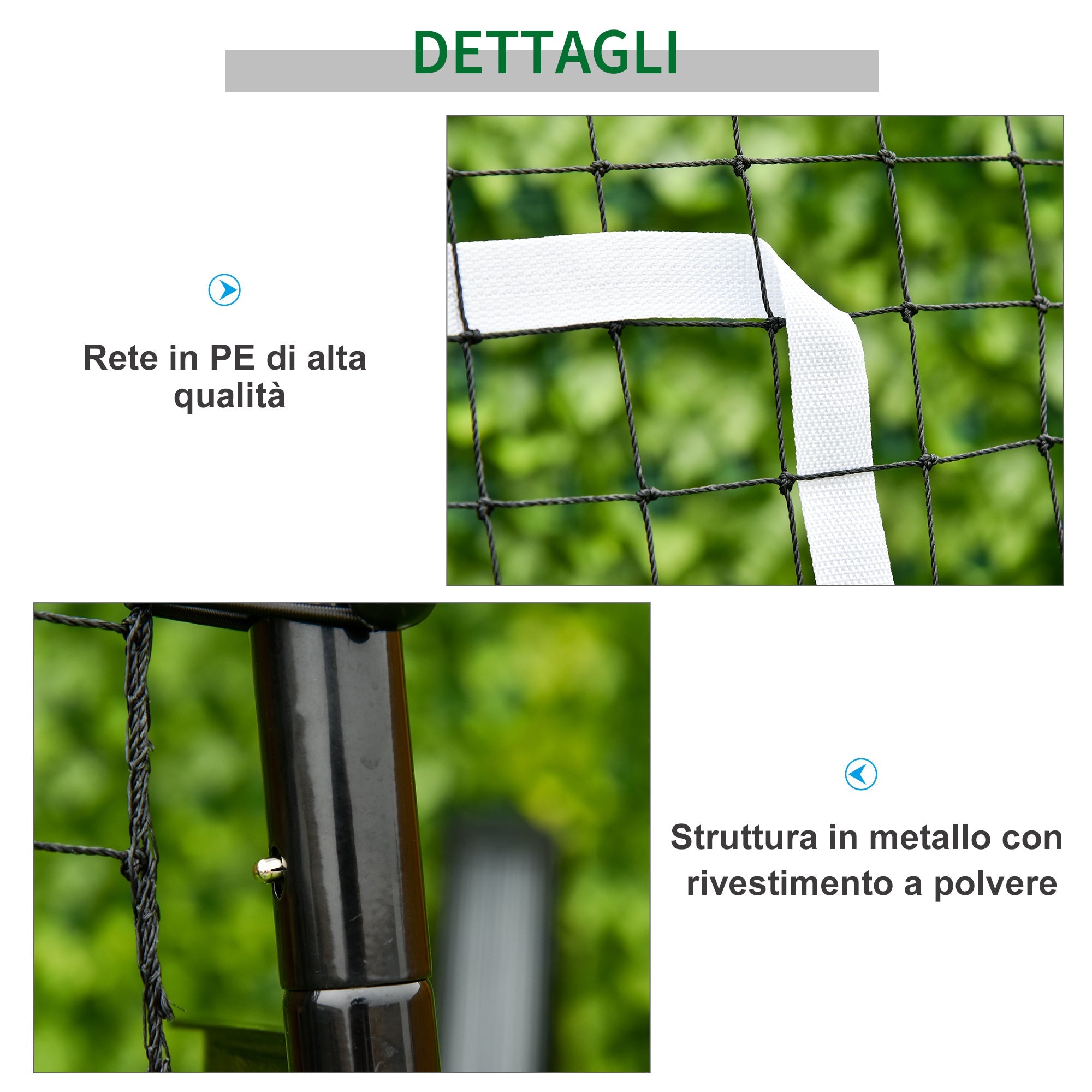 Easycomfort Rete da Calcio Rebounder Pieghevole with Bersaglio, Altezza e Angolazione Regolabili, Metallo e PE, 123x73x178.5cm, black