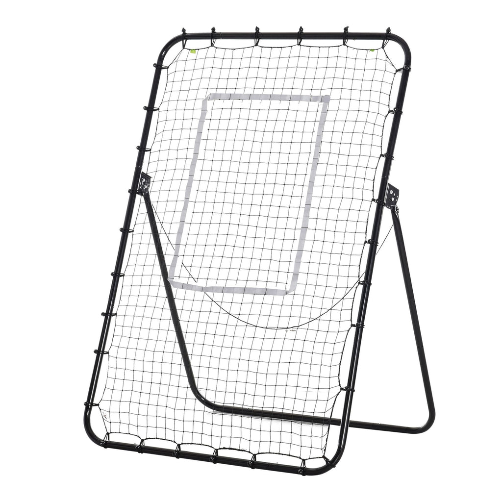 Easycomfort Rete da Calcio Rebounder Pieghevole with Bersaglio, Altezza e Angolazione Regolabili, Metallo e PE, 123x73x178.5cm, black