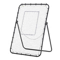 Easycomfort Rete da Calcio Rebounder Pieghevole with Bersaglio, Altezza e Angolazione Regolabili, Metallo e PE, 123x73x178.5cm, black