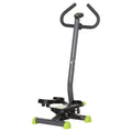 Easycomfort Stepper with Manubrio e Monitor LCD, Pedali Antiscivolo e Struttura in Acciaio e ABS, 55x44x108Acm, Grigio e Verde