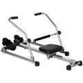 EASYCOMFORT Folding Rowing Machine, 4 Resistance Levels and Display, Steel and ABS, 129x70x70 cm