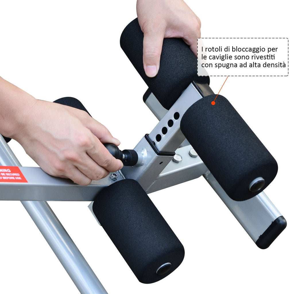 EASYCOMFORT Professional Padded Gravity Inversion Bench, Steel Inversion Table, 65x112-142x126cm