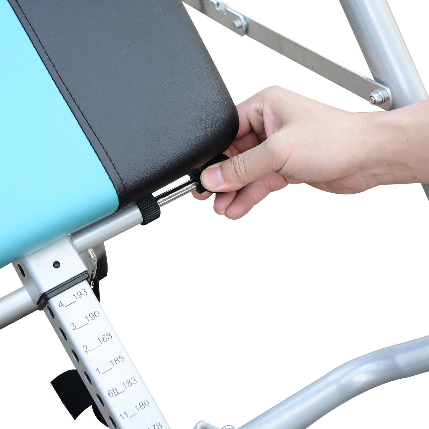 EASYCOMFORT Professional Padded Gravity Inversion Bench, Steel Inversion Table, 65x112-142x126cm